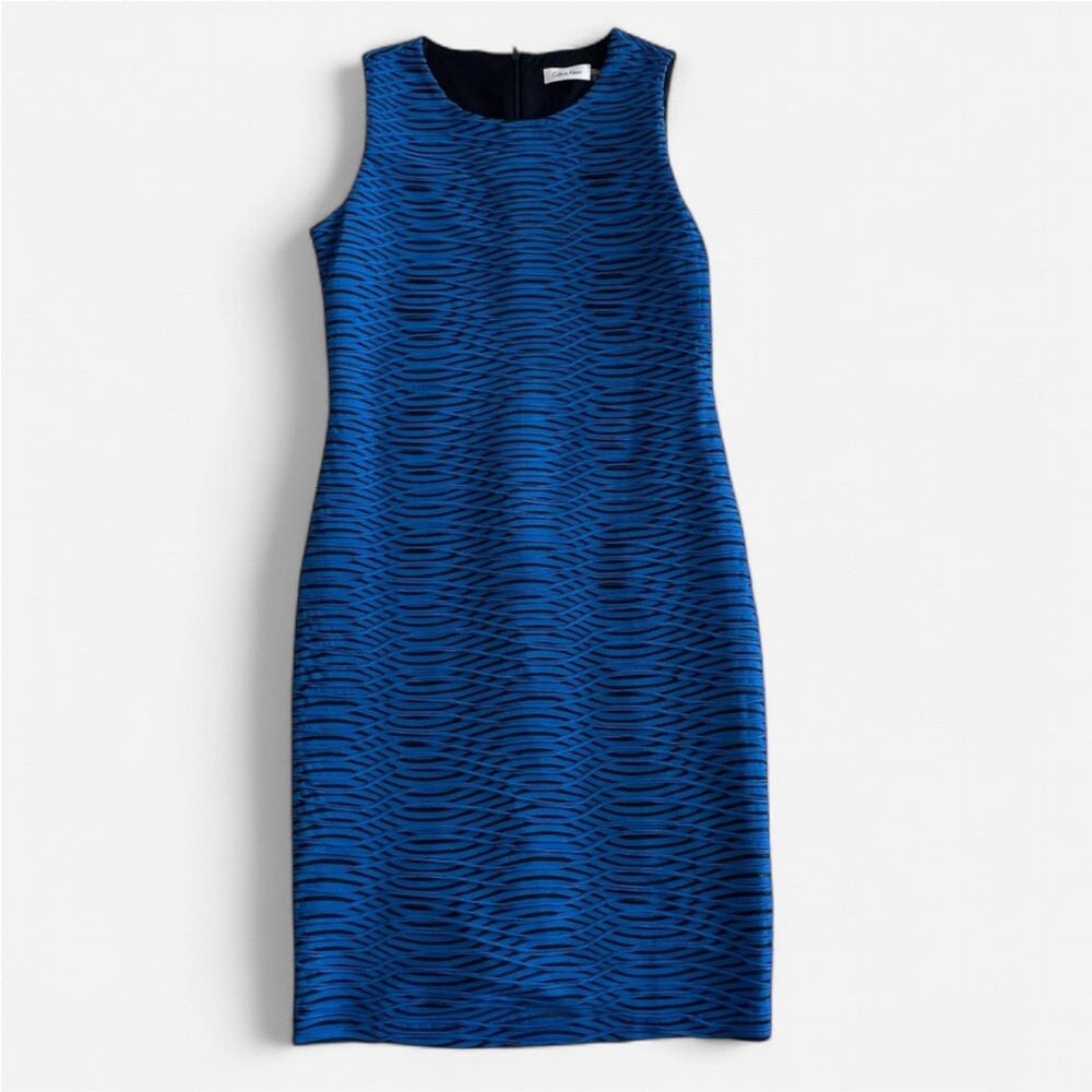 Calvin Klein Blue Striped Dress (sz 8)